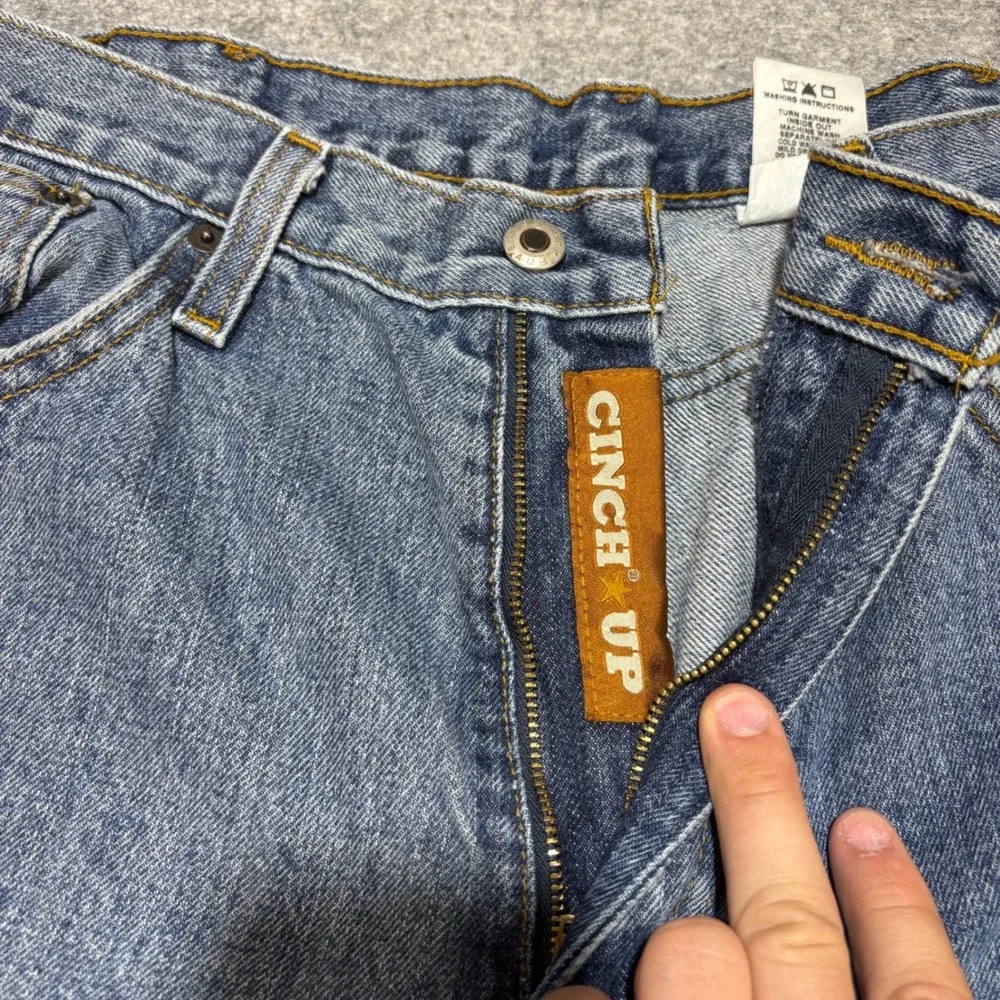 Cinch Up Mens Jeans 34x30 Medium Wash Relaxed Straight Leg Denim MB07034001